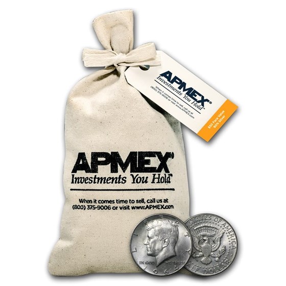 90% Silver Kennedy Half Dollars $50 Face Value Bag (1964) 90% Silver Kennedy Half Dollars $50 Face Value Bag (1964)